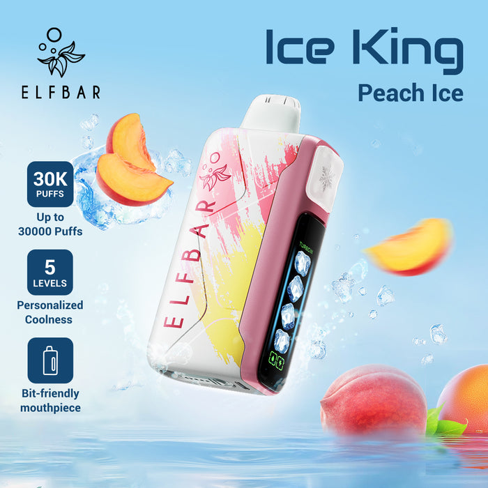 <tc>ELFBAR Ice King Disposable Vape Peach Ice
</tc>