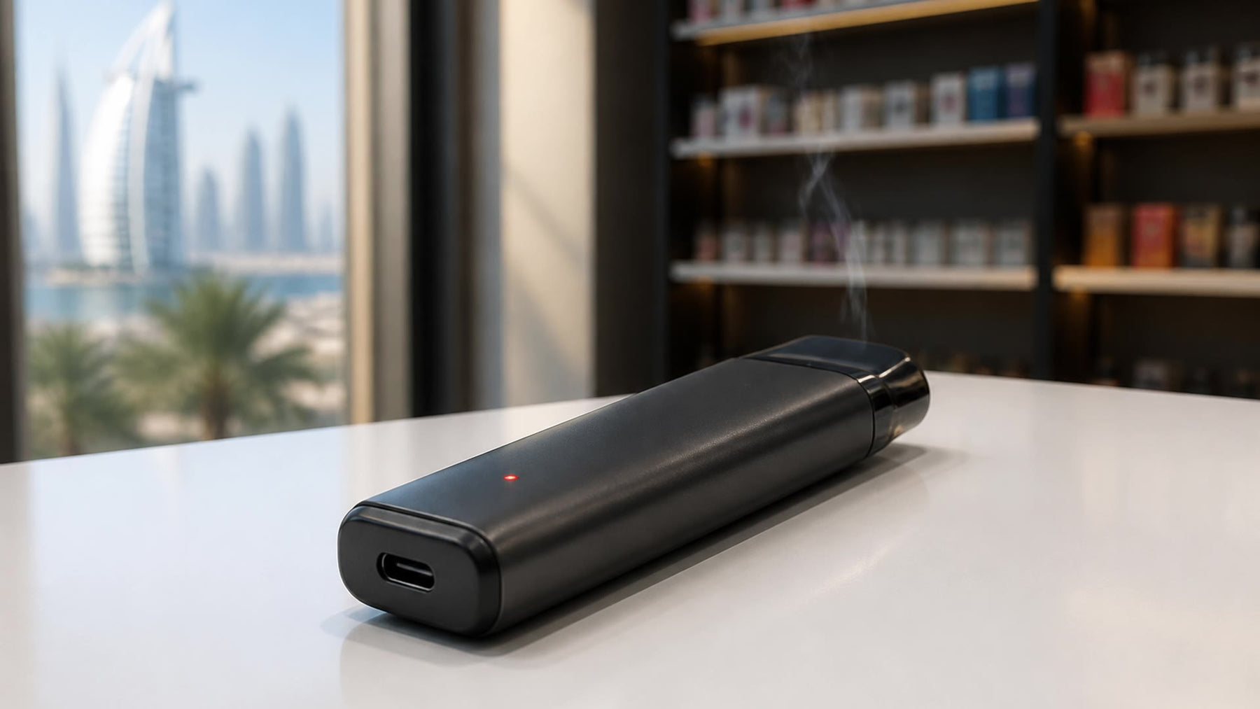 How to know when a disposable vape is empty weak vapor and indicator lights close-up