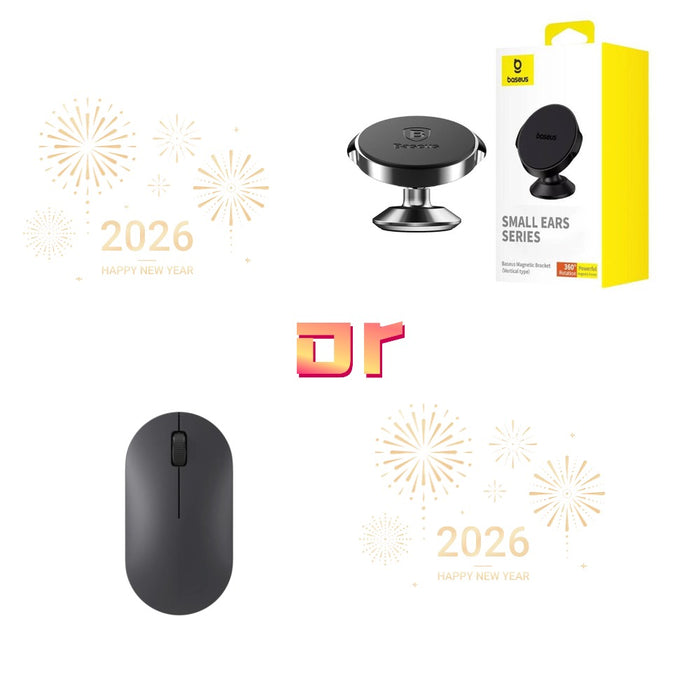 Xiaomi Wireless Mouse Lite 2 Black / OS-Baseus Magnetic Bracket Cluster Black