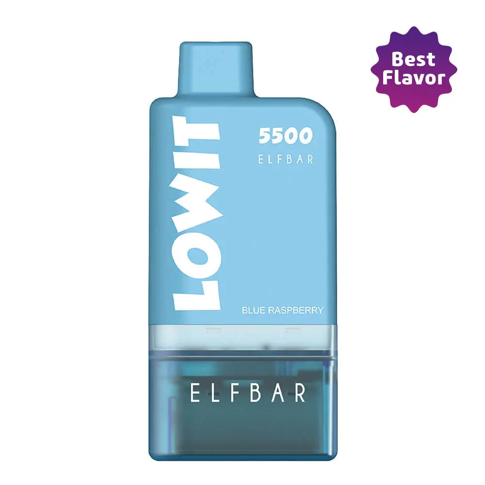 ELFBAR LOWIT 5500 Prefilled Pod Kit Blue Raspberry Best Flavor ELFBAR