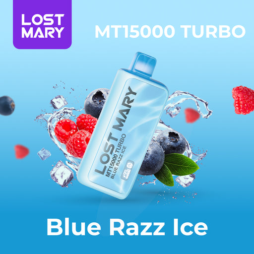 LOST MARY MT15000 TURBO Blue Razz Ice 1Pc