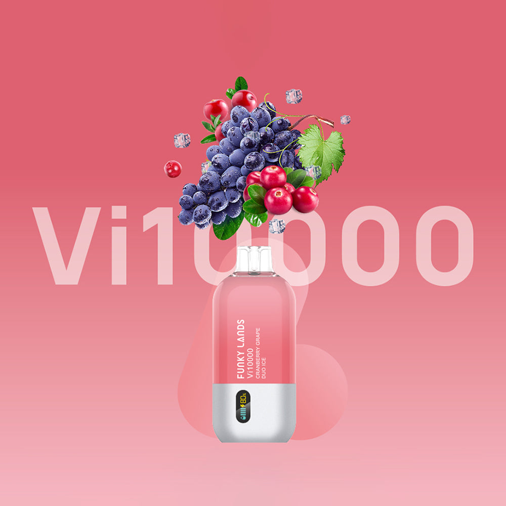 Funky Lands Best Flavor Disposable Vape Vi10000 Grape Series