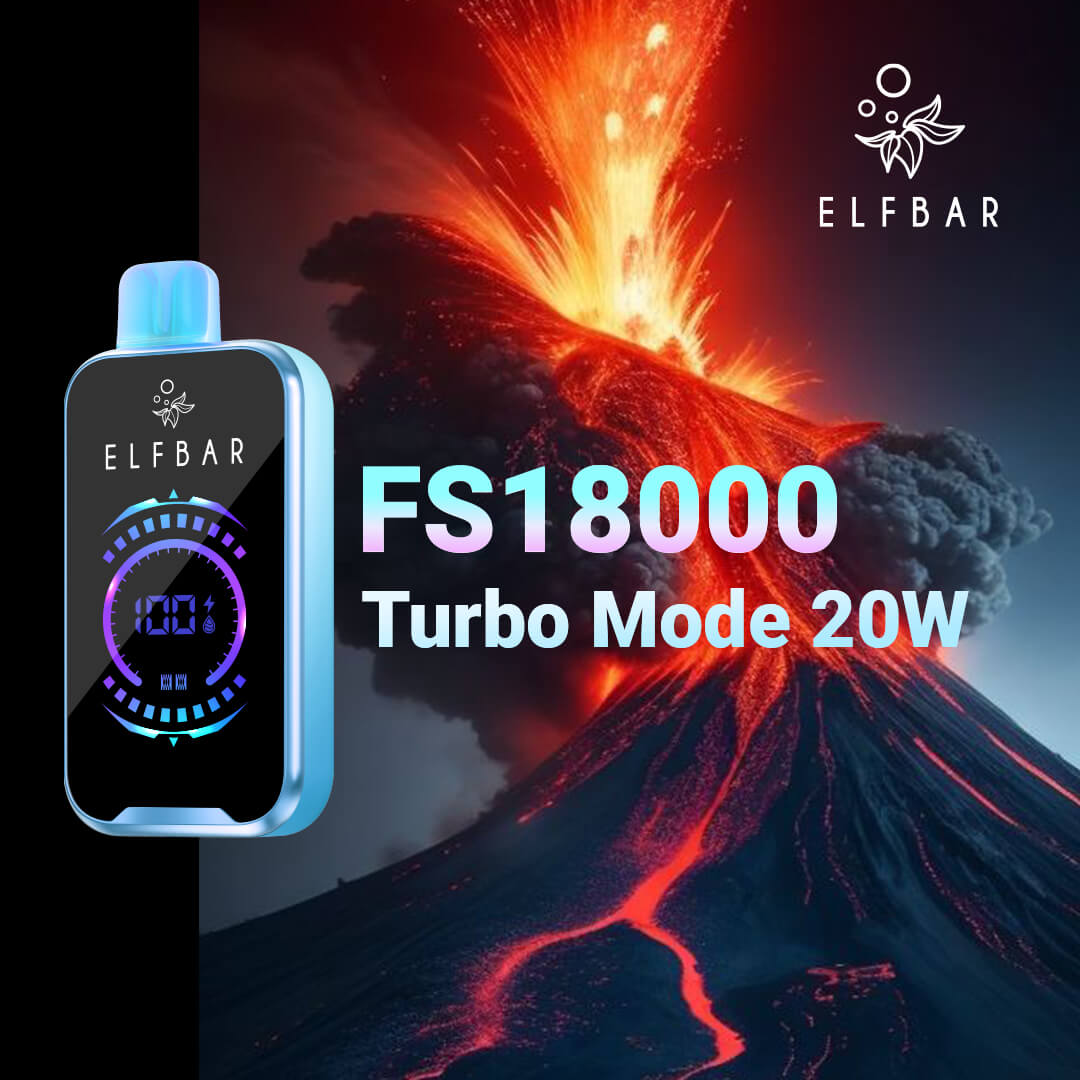 ELFBAR Vape المتاح FS18000 جريب آيس جديد 2024