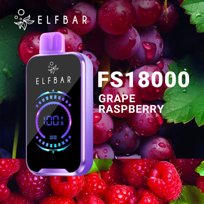 ELFBAR Disposable Vape FS18000 Grape Raspberry