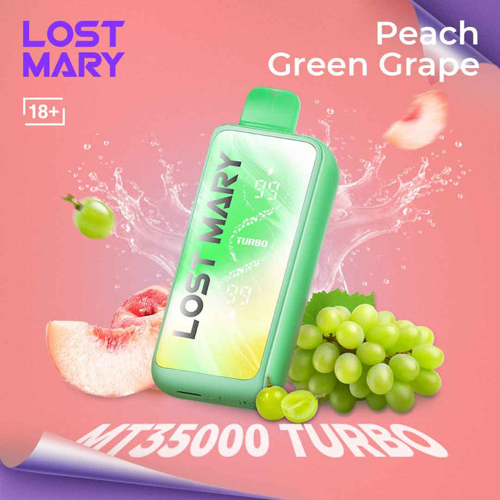 LOST MARY MT 35000 TURBO Peach Green Grape