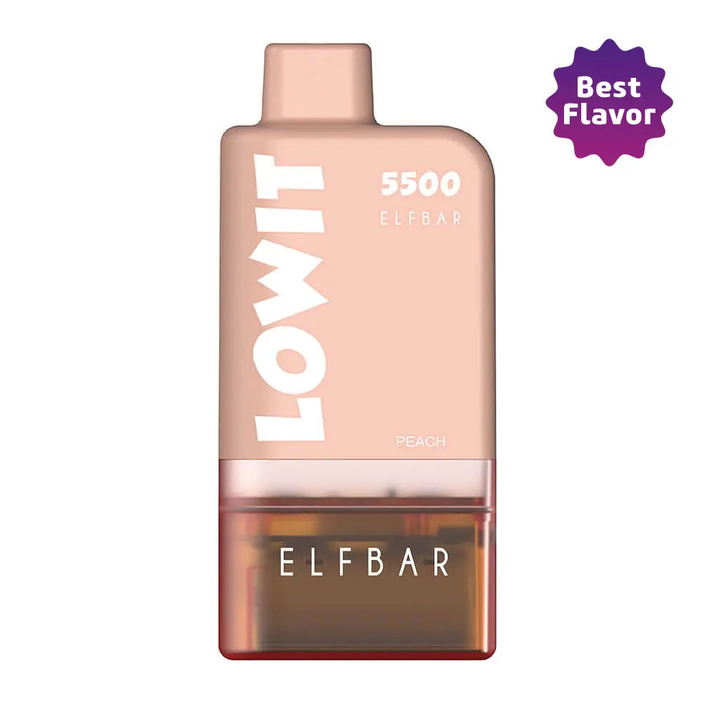 ELFBAR LOWIT 5500 Prefilled Pod Kit Peach Best Flavor ELFBAR