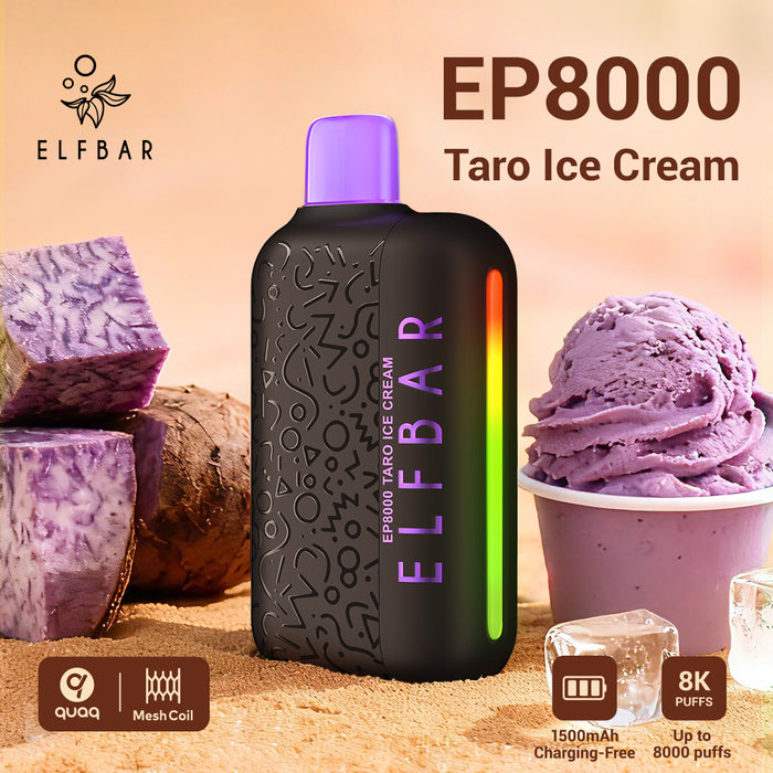 ELFBAR EP8000 2% فيب للاستعمال مرة واحدة (جميع النكهات)