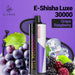 ELFBAR E-Shisha Luxe 30K Disposable Vape 5mg Grape Raspberry 1Pack (10 PCs)