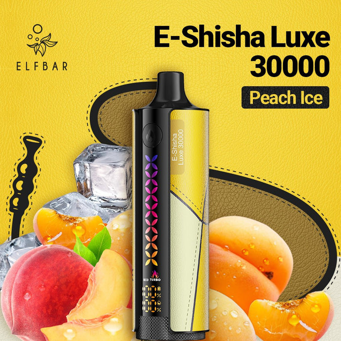 ELFBAR E-Shisha Luxe 30K Disposable Vape 5mg Peach Ice 1Pack (10 PCs)