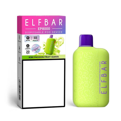 ELFBAR EP8000 Kiwi Passion Fruit Guava 1Pc