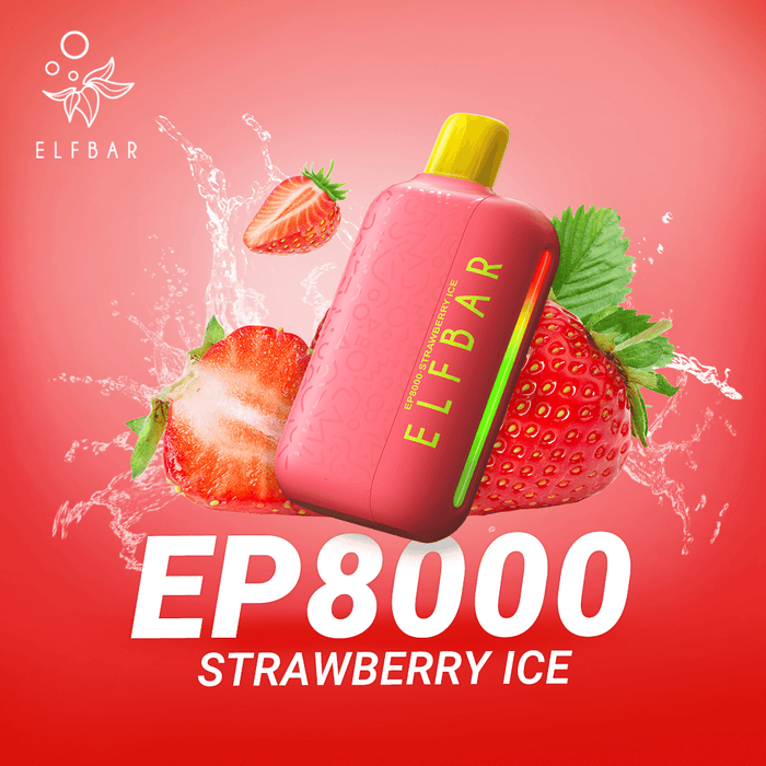 ELFBAR Disposable Vape EP8000 Strawberry Ice - ELFBAR