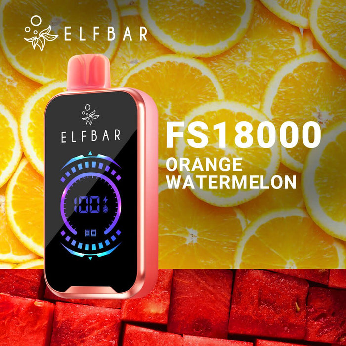 ELFBAR FS18000 18K Disposable Vape Orange Watermelon 1Pack (10 PCs)