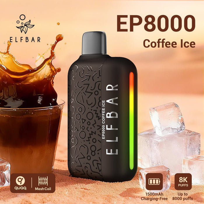 ELFBAR EP8000 5% Disposable Vape Black Gold Version (New Products Arrival) - ELFBAR