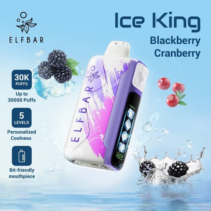 ELFBAR Ice King Disposable Vape Blackberry Cranberry - ELFBAR