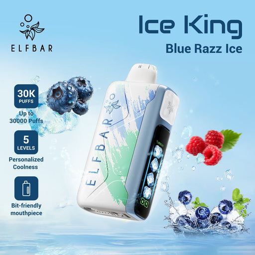 ELFBAR Ice King Disposable Vape Blue Razz Ice - ELFBAR