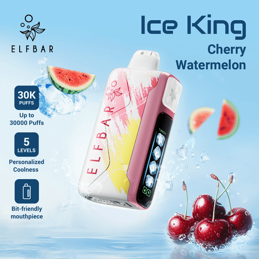 ELFBAR Ice King 30K Disposable Vape Cherry Watermelon 1Pack (10 PCs)
