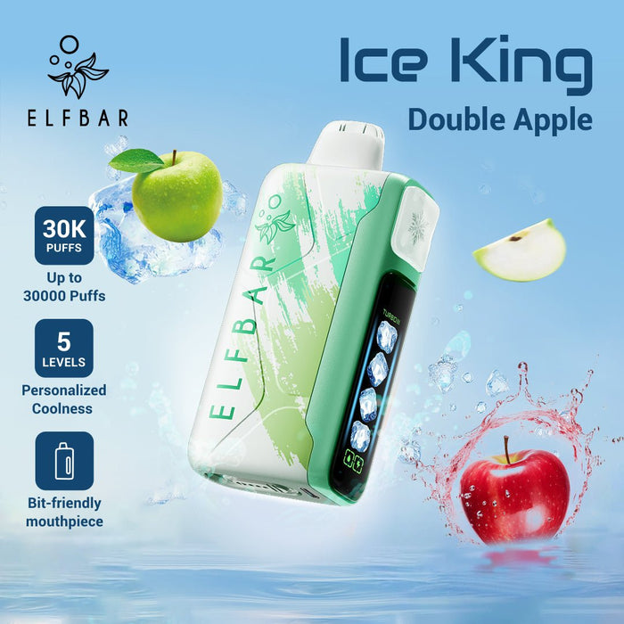 ELFBAR Ice King 30K Disposable Vape Double Apple 1Pack (10 PCs)