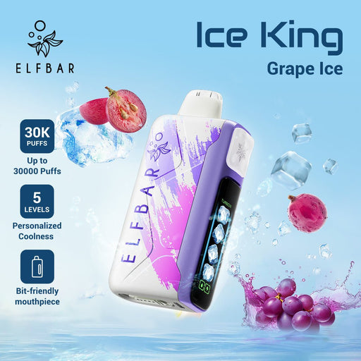 ELFBAR Ice King Disposable Vape Grape Ice - ELFBAR