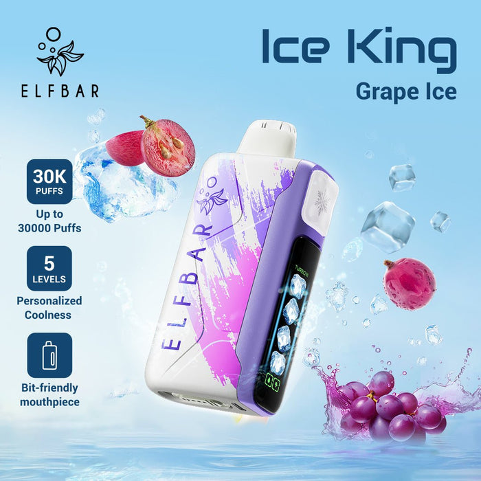 ELFBAR Ice King Disposable Vape Grape Ice - ELFBAR
