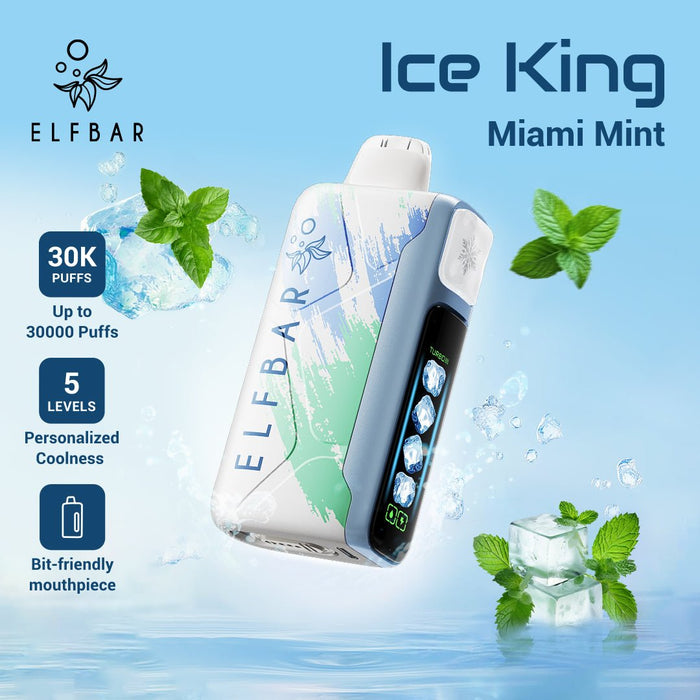 ELFBAR Ice King Disposable Vape 30000 puffs Miami Mint ELFBAR Ice King Disposable Vape 30000 puffs Miami Mint