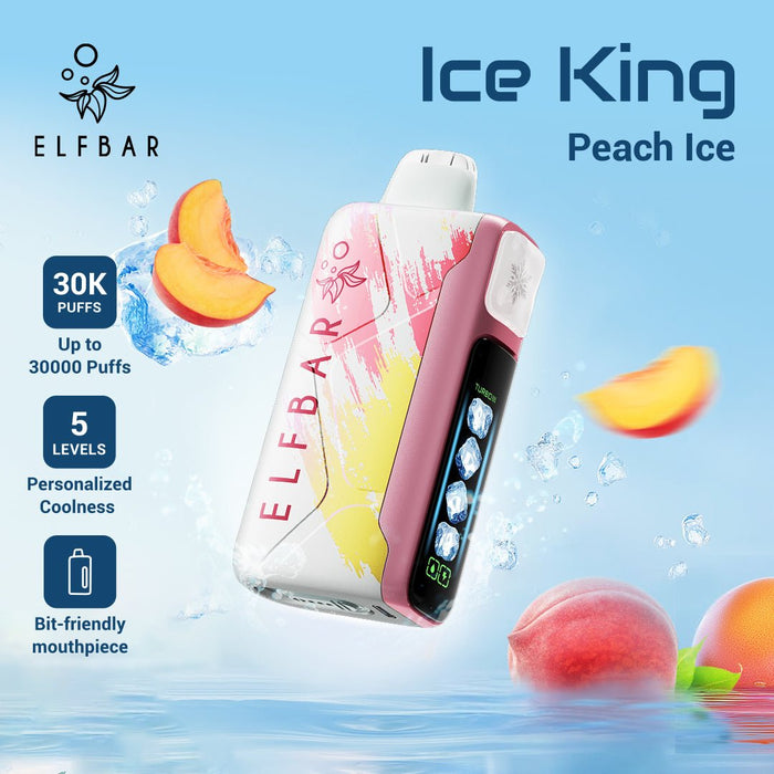 ELFBAR Ice King Disposable Vape Peach Ice ELFBAR Ice King Disposable Vape Peach Ice