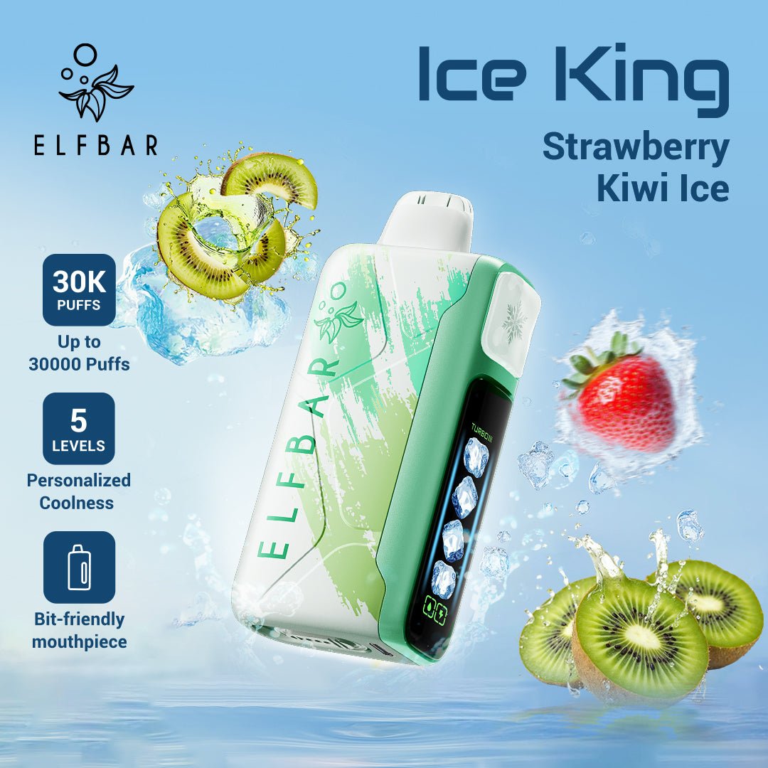 customized strawberry kiwi flavor e-cigarette ELFBAR Ice King Disposable Vape Strawberry Kiwi Ice customized strawberry kiwi flavor e-cigarette ELFBAR Ice King Disposable Vape Strawberry Kiwi Ice