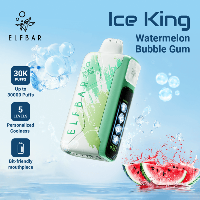 ELFBAR Ice King Disposable Vape Watermelon Bubble Gum ELFBAR Ice King Disposable Vape Watermelon Bubble Gum