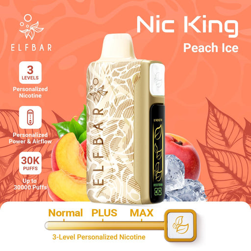 ELFBAR Nic King 30K Disposable Vape Peach Ice 1Pack (10 PCs)