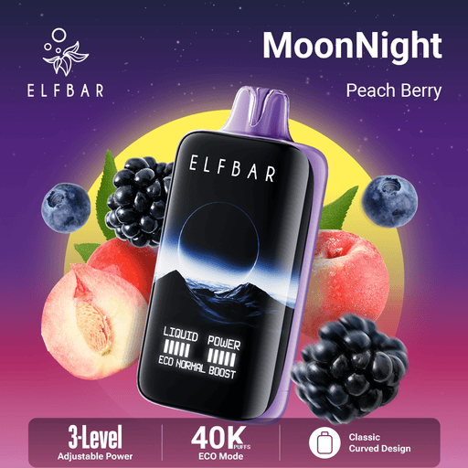 ELFBAR MoonNight 40K Disposable Vape Lychee Juicy Peach 1Pack (10 PCs)
