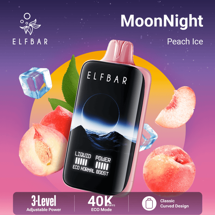 ELFBAR MoonNight 40K Disposable Vape Peach Ice 1Pack (10 PCs)