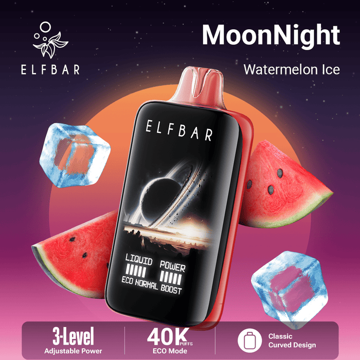ELFBAR MoonNight 40K Disposable Vape Watermelon Ice 1Pack (10 PCs)