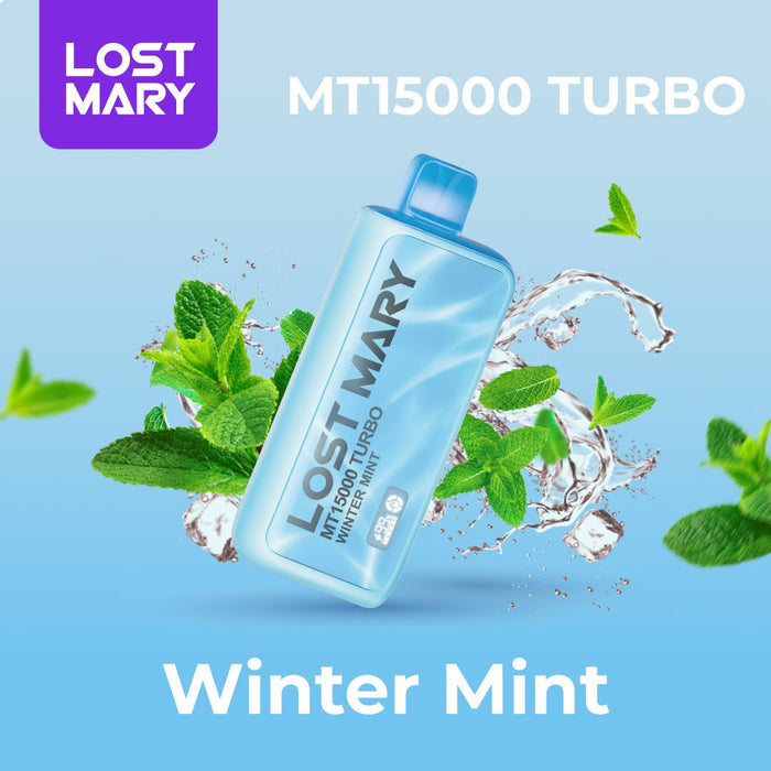 LOST MARY MT15000 Turbo 15K Disposable Vape Winter Mint 1Pack (10 PCs)