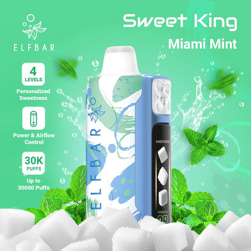 ELFBAR Sweet King 30K Disposable Vape Miami Mint 1Pack (10 PCs)