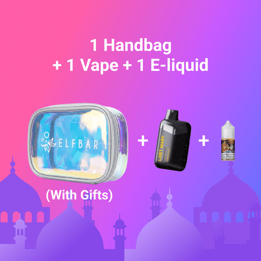 Gift Box 3 - ELFBAR Handbag x1 + Free Vape x1 + E - liquid x1 - ELFBAR
