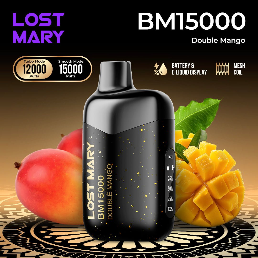 pax 3 lights LOST MARY BM15000 Disposable Vape Double Mango — ELFBAR
