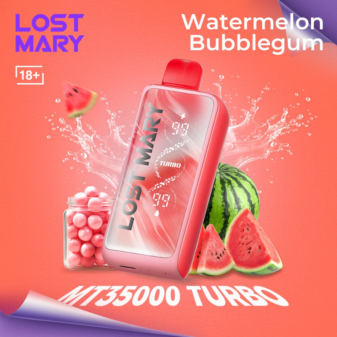 LOST MARY MT35000 TURBO Disposable Vape Watermelon Bubblegum ELFBAR LOST MARY MT35000 TURBO Disposable Vape Watermelon Bubblegum ELFBAR