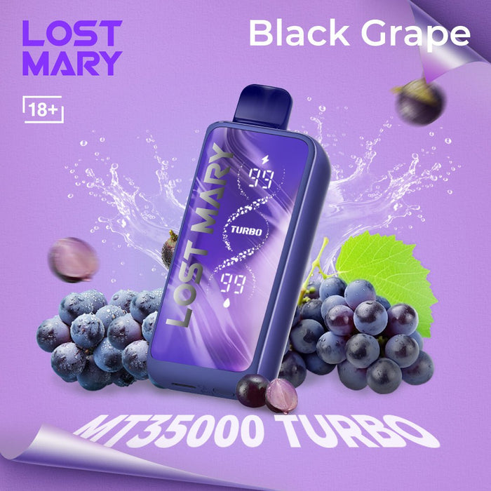 LOST MARY MT35000 Turbo Disposable Vape 5% Black Grape 1Pack (10 PCs)
