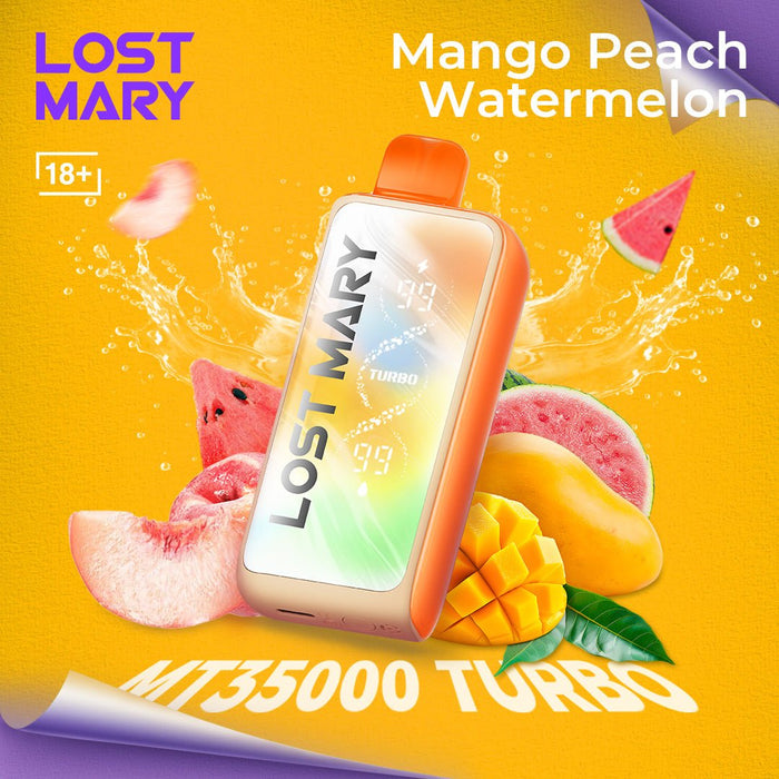 LOST MARY MT35000 TURBO Disposable Vape Mango Peach Watermelon ELFBAR LOST MARY MT35000 TURBO Disposable Vape Mango Peach Watermelon ELFBAR